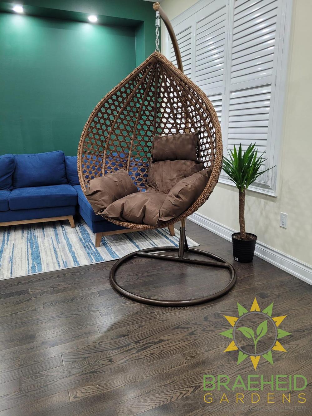 ARDYNAMIC AMARA EGG SWING CHAIR LIGHT BROWN