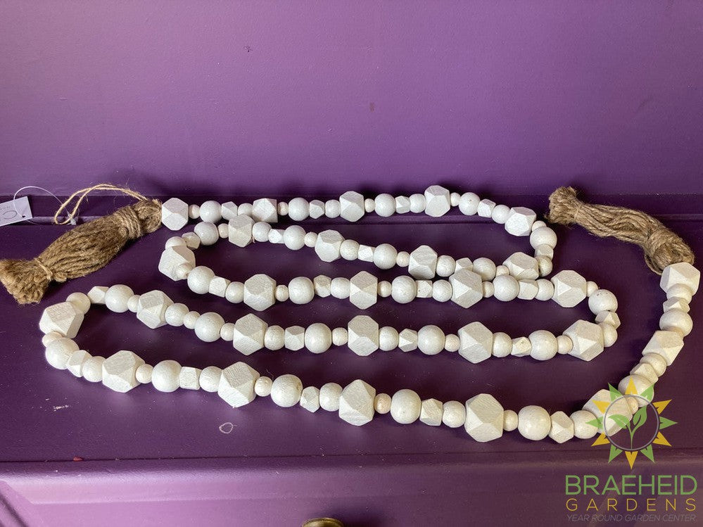 White Mixed Bead Garland