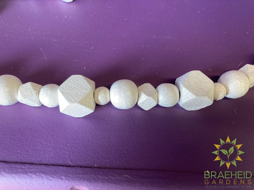 White Mixed Bead Garland