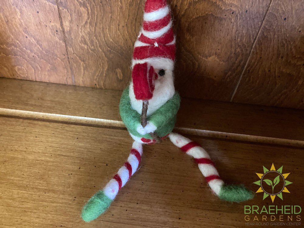 Wool Santa w/Dangle Leg Ornaments