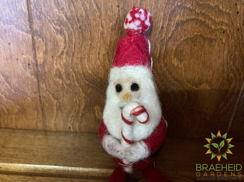 Wool Santa w/Dangle Leg Ornaments