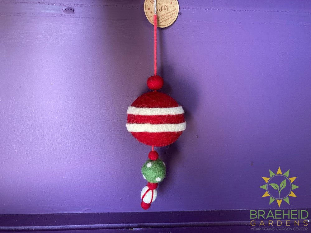 Wool Holiday Ball Ornaments