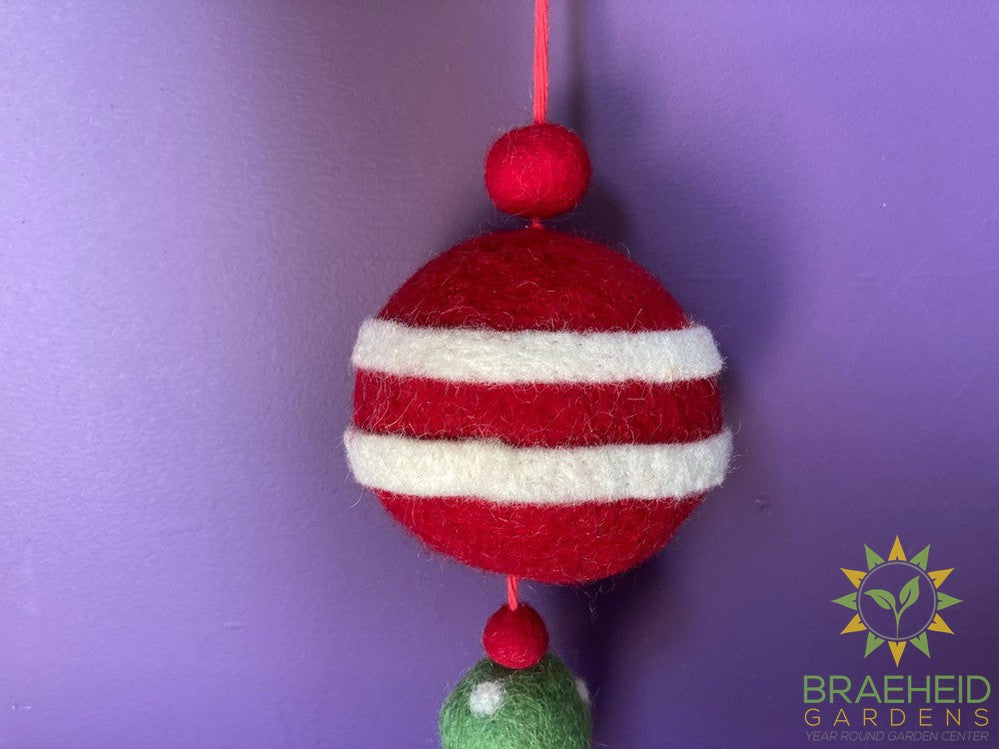 Wool Holiday Ball Ornaments