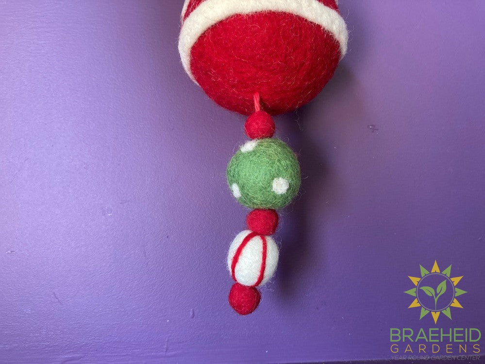 Wool Holiday Ball Ornaments