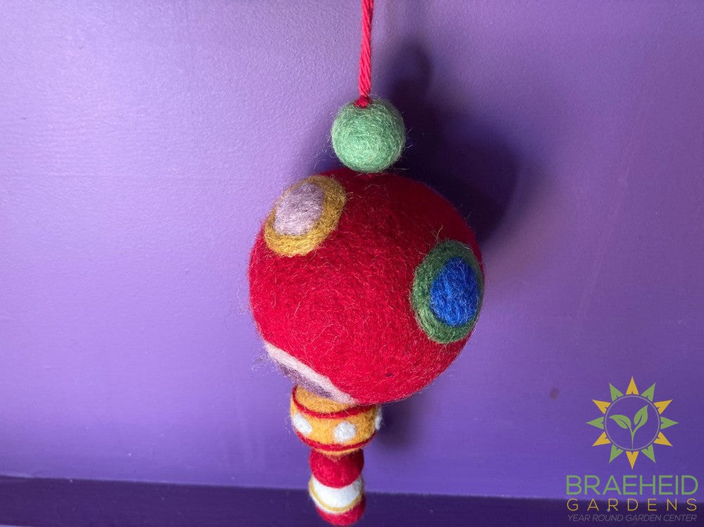 Wool Holiday Ball Ornaments