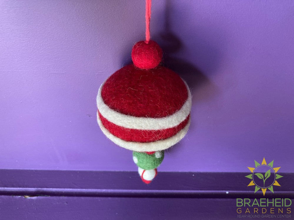 Wool Holiday Ball Ornaments