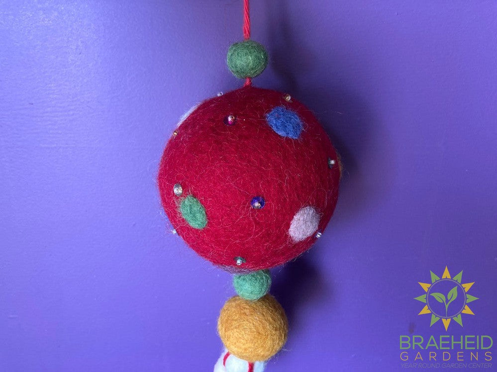 Wool Holiday Ball Ornaments