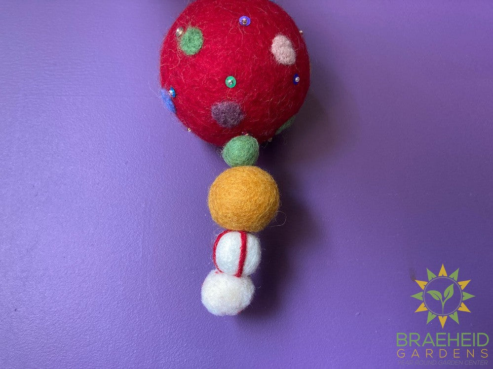 Wool Holiday Ball Ornaments