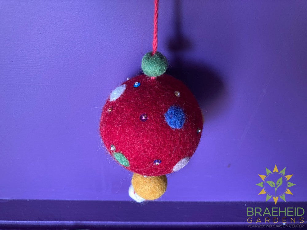 Wool Holiday Ball Ornaments