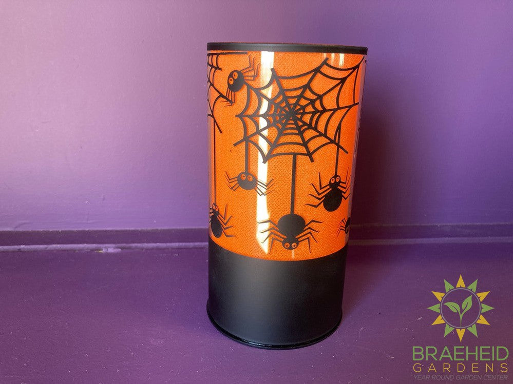 LED Light Up Spider Web Pillar Set