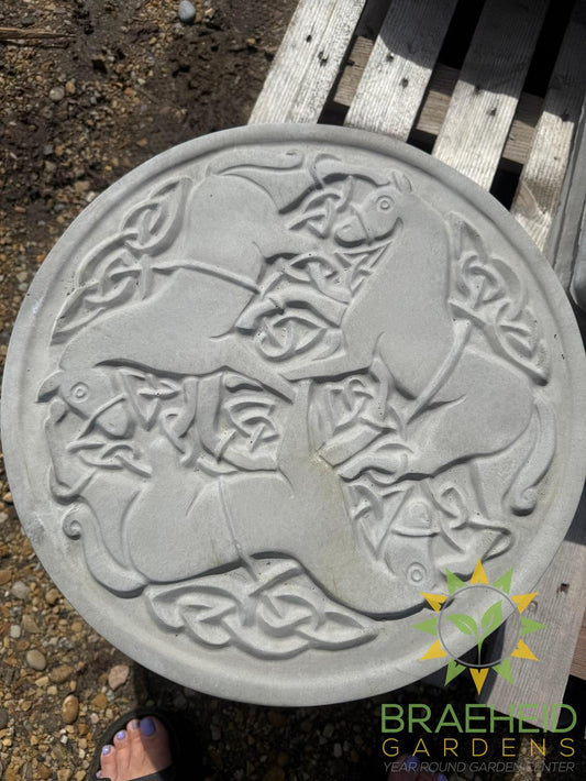 Concrete Celtic Horses Stepping Stone