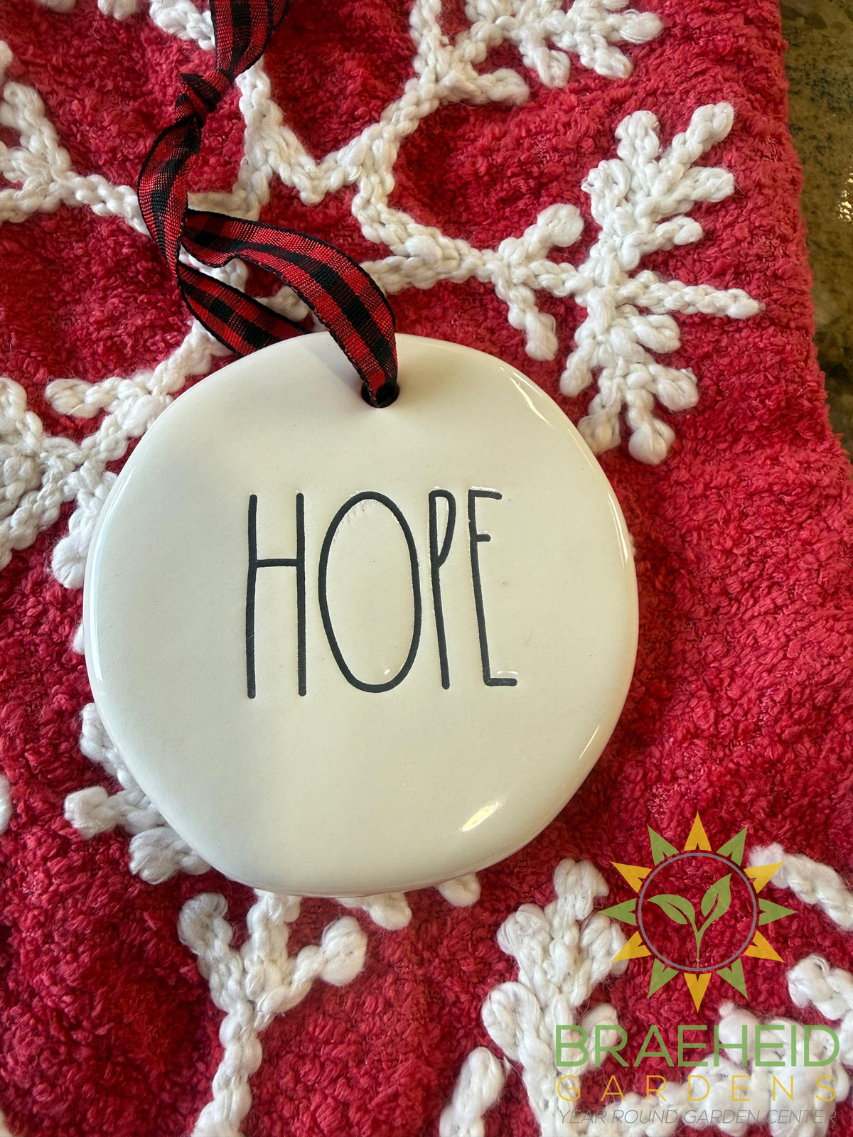 Rae Dunn Christmas Ornament - HOPE