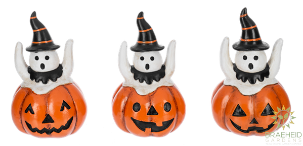 Halloween Ghost in Pumpkin Figurines