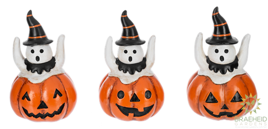 Halloween Ghost in Pumpkin Figurines