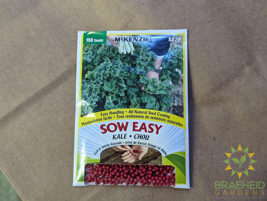 Kale Red and White Russian Mckenzie Seed Sow Easy