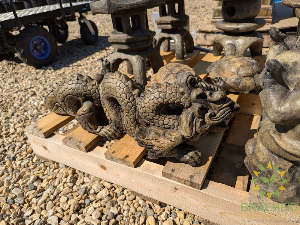 Asian Dragon Concrete Statue - NO SHIP -