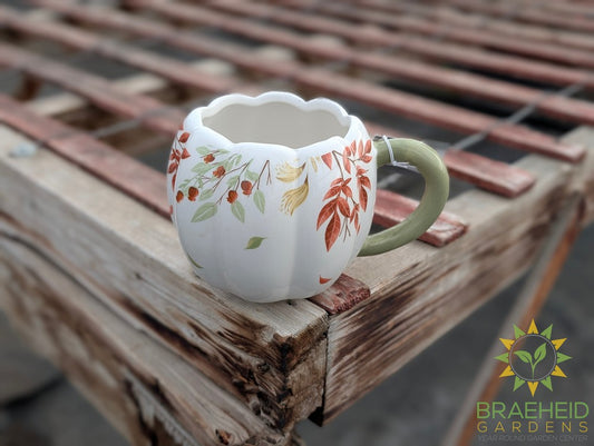 Botanical Pumpkin Shape Mug
