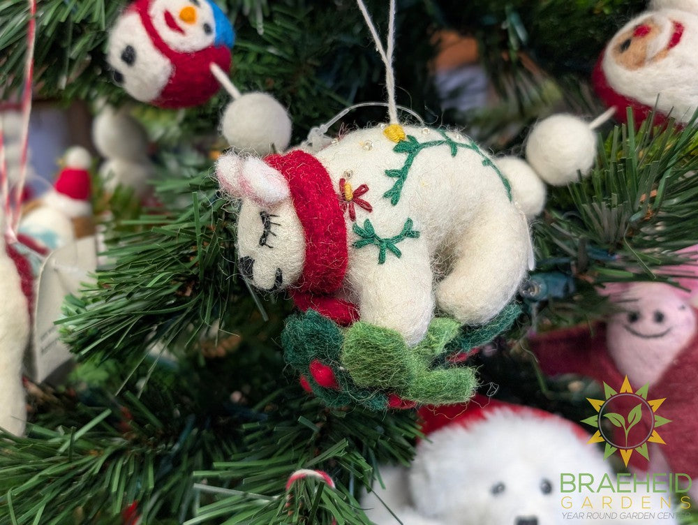 Christmas Bear Felt Ornament