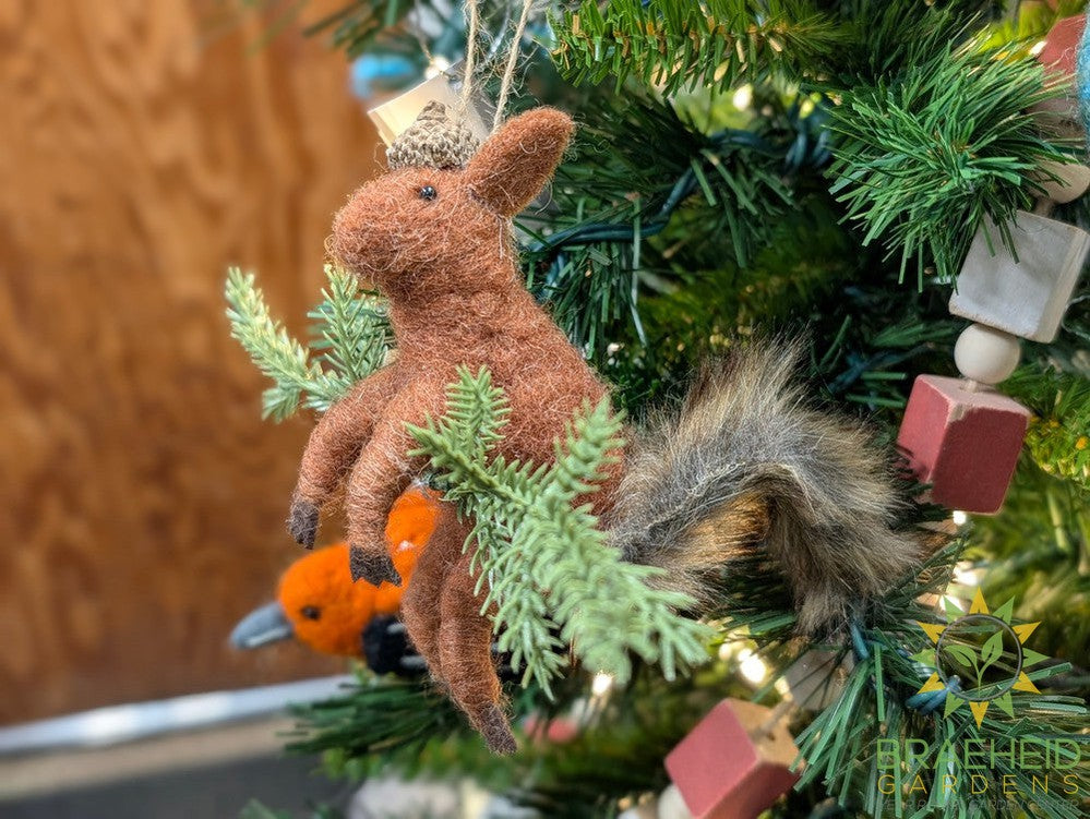 Woodland Animal on Branch Ornaments