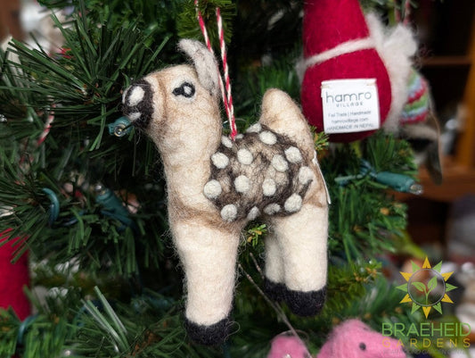 Woodland Deer Ornament Wool