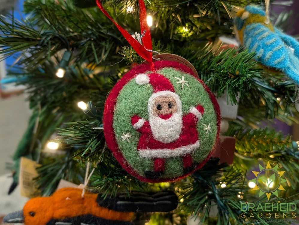 Wool Holiday Icon Disk Ornaments