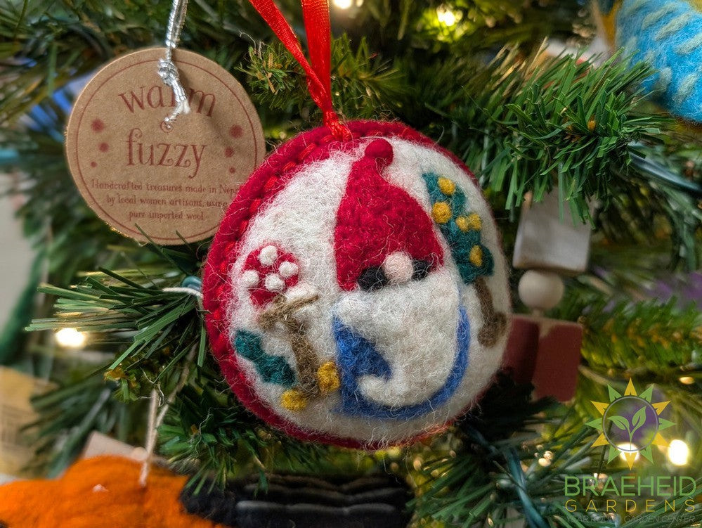 Wool Holiday Icon Disk Ornaments