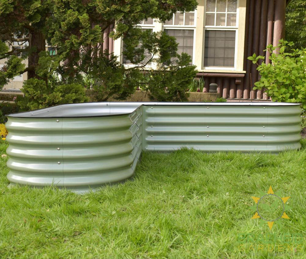 17" Tall L-Shape Garden Bed Kit