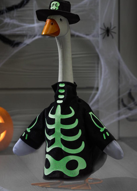 Giddy the Goose-Skeleton Glow in Dark Outfit