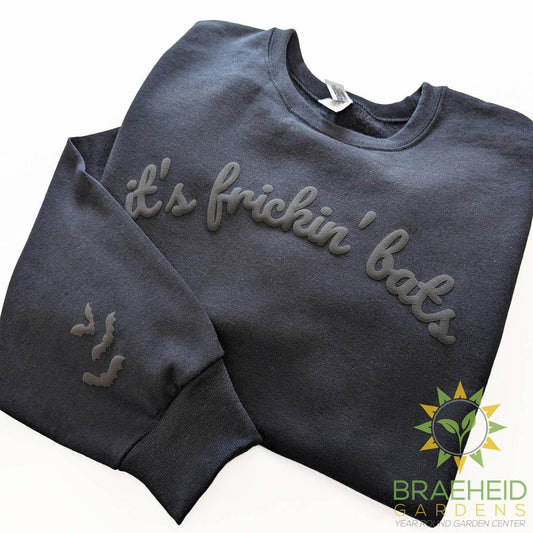 It's Frickin' Bats Puff Print Crewneck Halloween Sweatshirt
