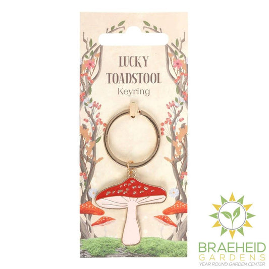 Lucky Toadstool Mushroom Keyring