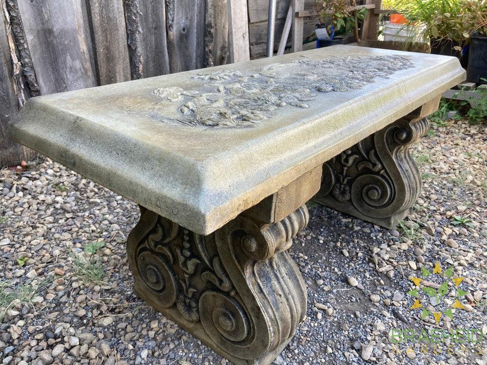 Rabbit Bench Scroll Legs Garden Ornament - NO SHIP -