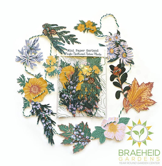 Pacific Northwest Native Plants Mini Paper Garland 