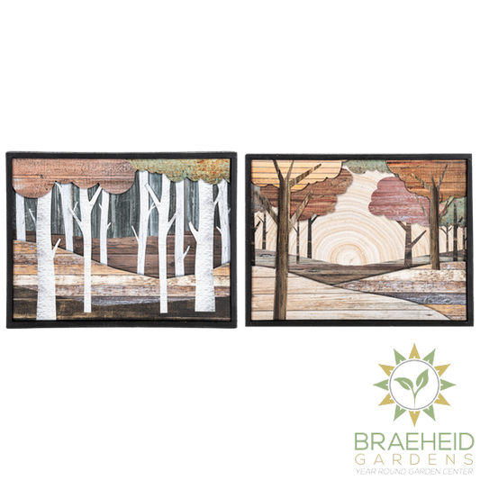 Wood Slat Fall Scene Wall Decor