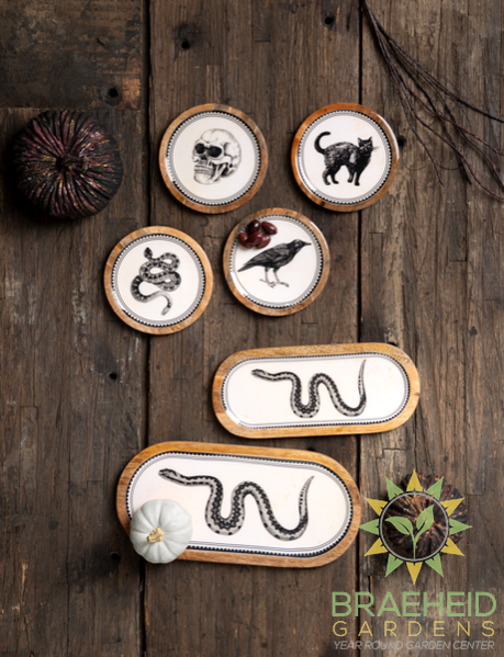 Round Gothic Halloween Tidbit Tray