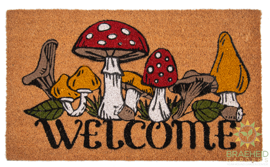 Welcome Mushroom Doormat - NO SHIP -