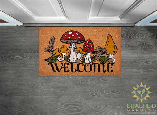 Welcome Mushroom Doormat - NO SHIP -