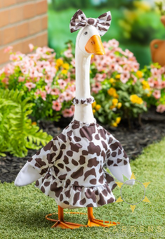 Giddy the Goose-Cow Print Gown Outfit