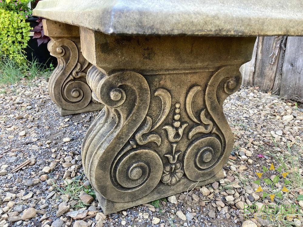 Rabbit Bench Scroll Legs Garden Ornament - NO SHIP -