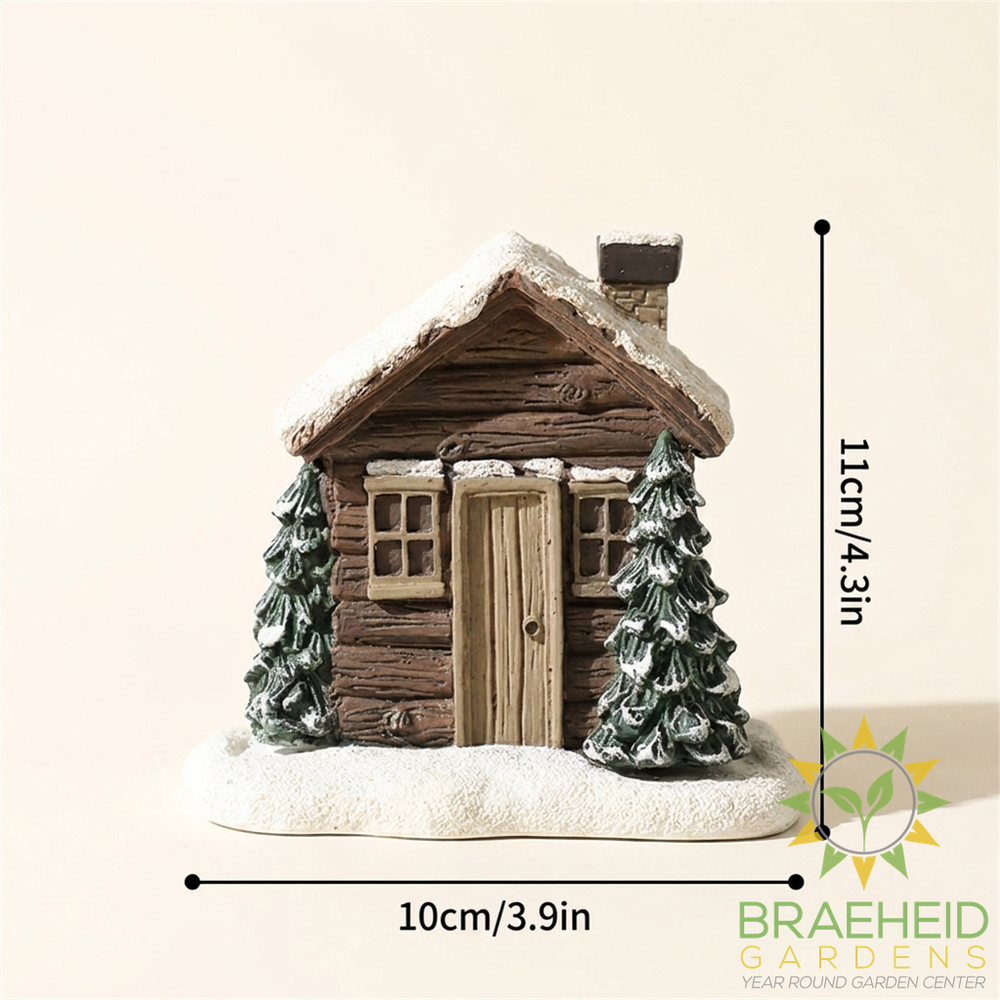 Cone Incense Burning Log Cabin