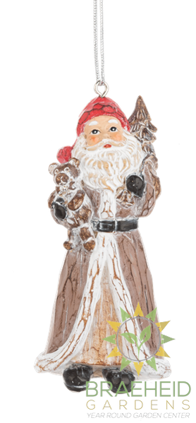 Woodland Santa Ornaments