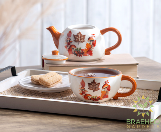 Fall Leaves Teapot & Mug Set (2 pc. set)