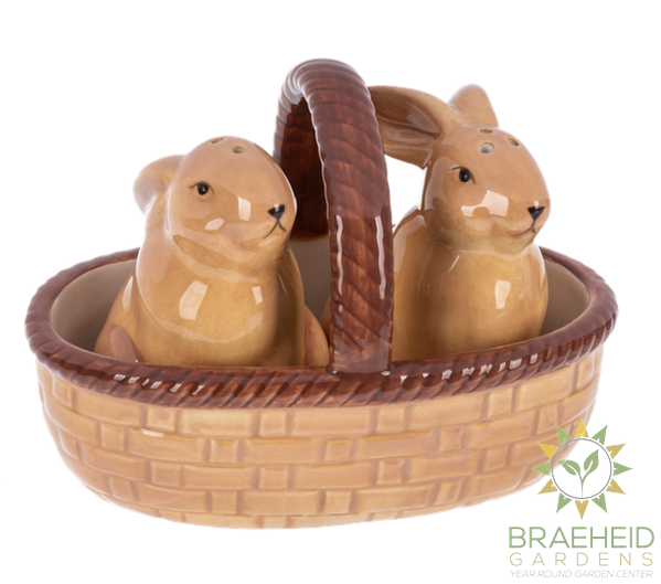 Bunny In Basket Salt & Pepper Set (3 pc. set)