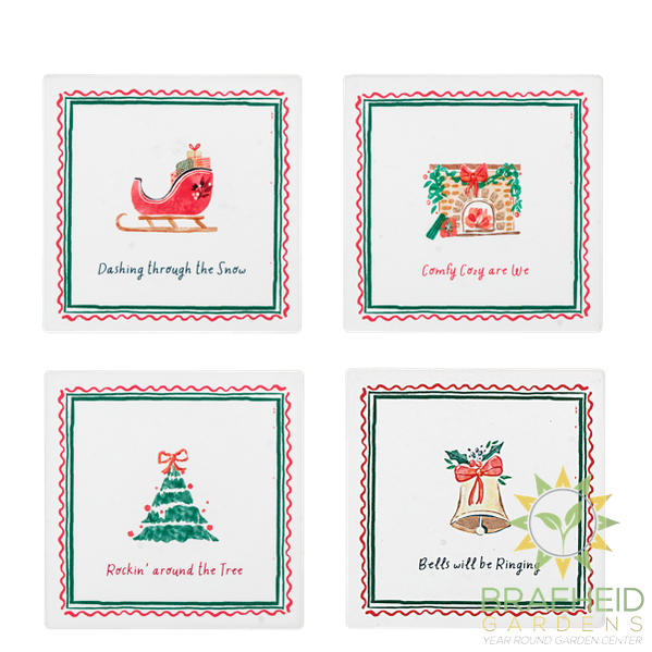 Holiday House Coaster Set (4 pc. set)