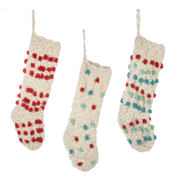 Knit Pom-Pom Stockings