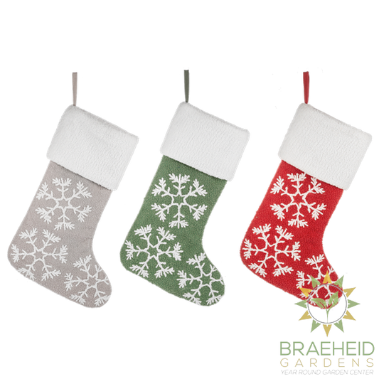 Knit Boucle Snowflake Stockings