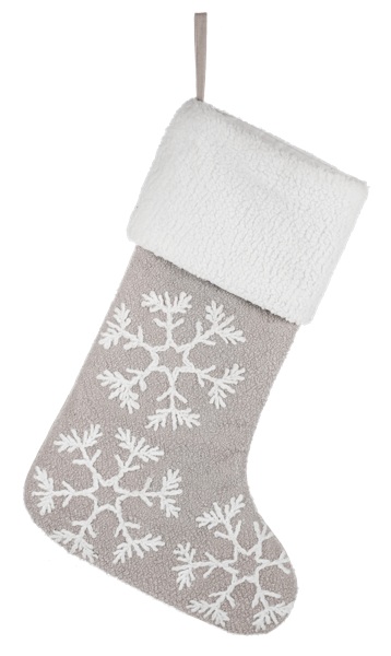 Knit Boucle Snowflake Stockings