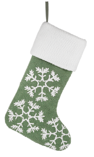 Knit Boucle Snowflake Stockings