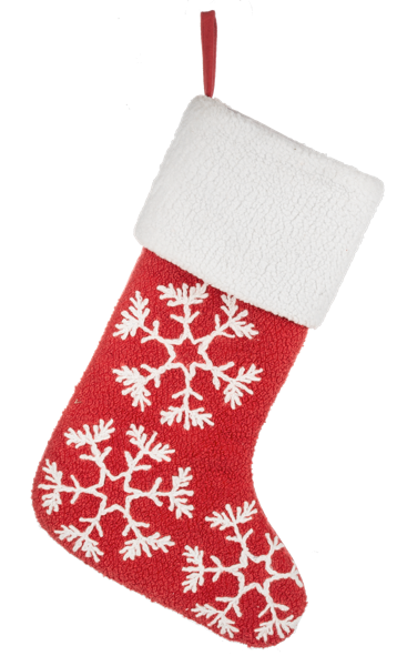 Knit Boucle Snowflake Stockings