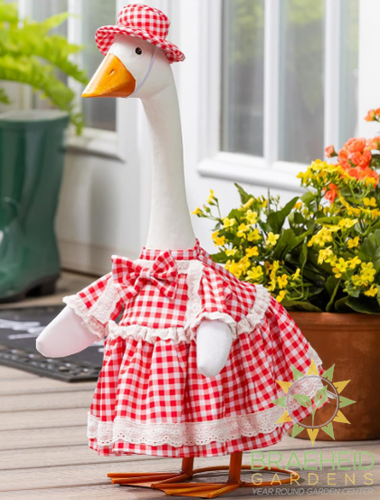 Giddy the Goose-Plaid Dress Outfit
