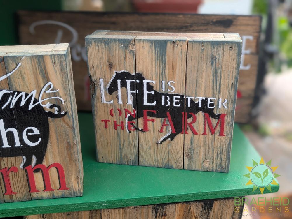 Reclaimed Wood Sign 6" x 6"